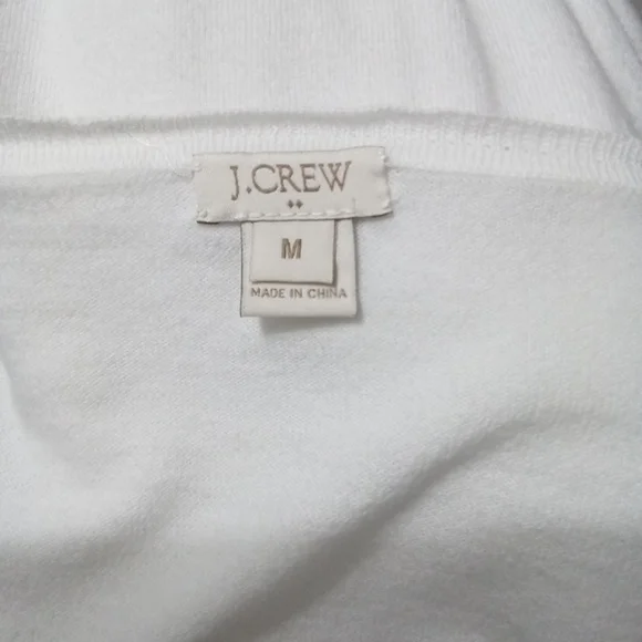 J. Crew White V-Neck Lightweight Pullover Sweater Size M - Picture 9 of 11